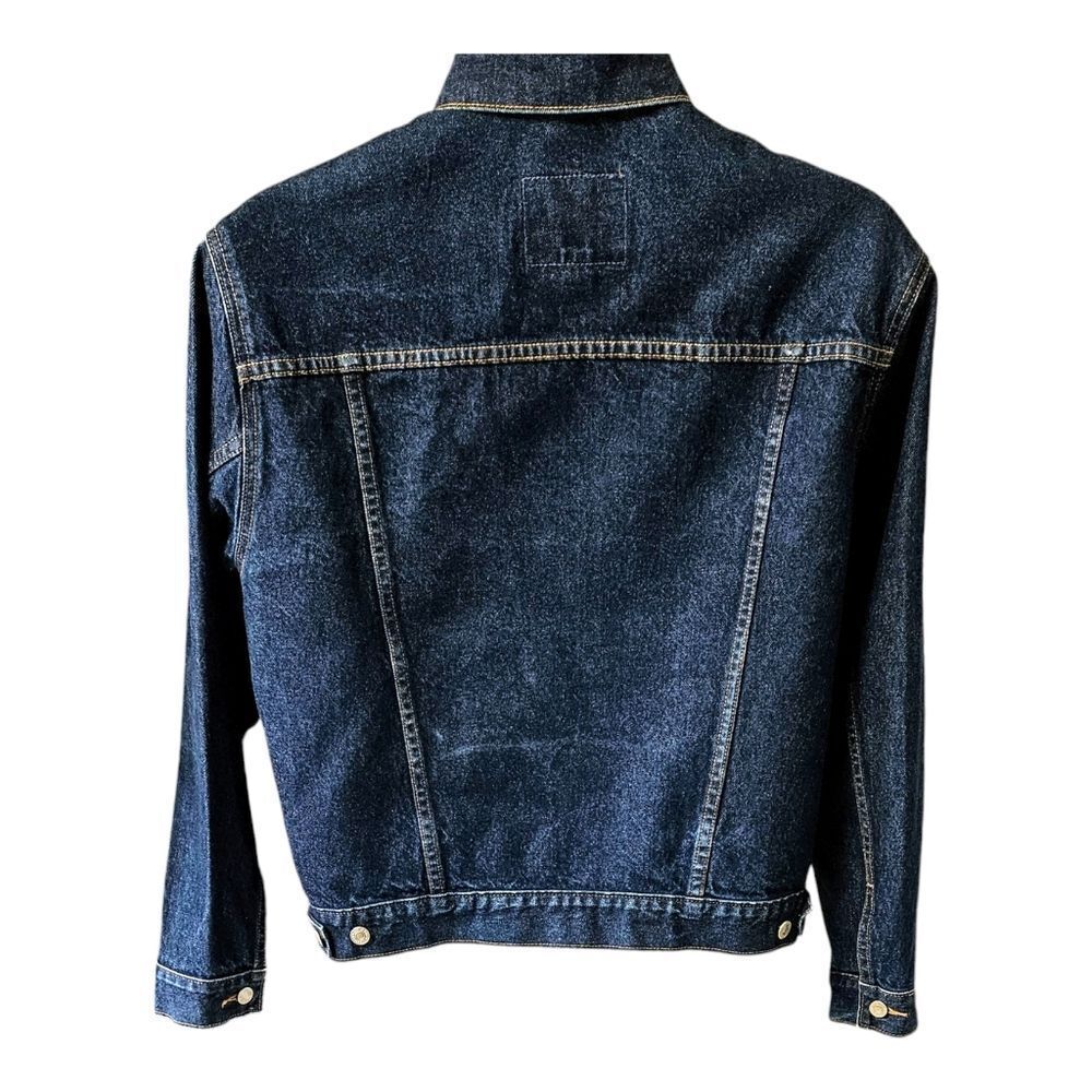 GAP size M dark blue denim jacket with two front pockets NWOT - Picture 11 of 14